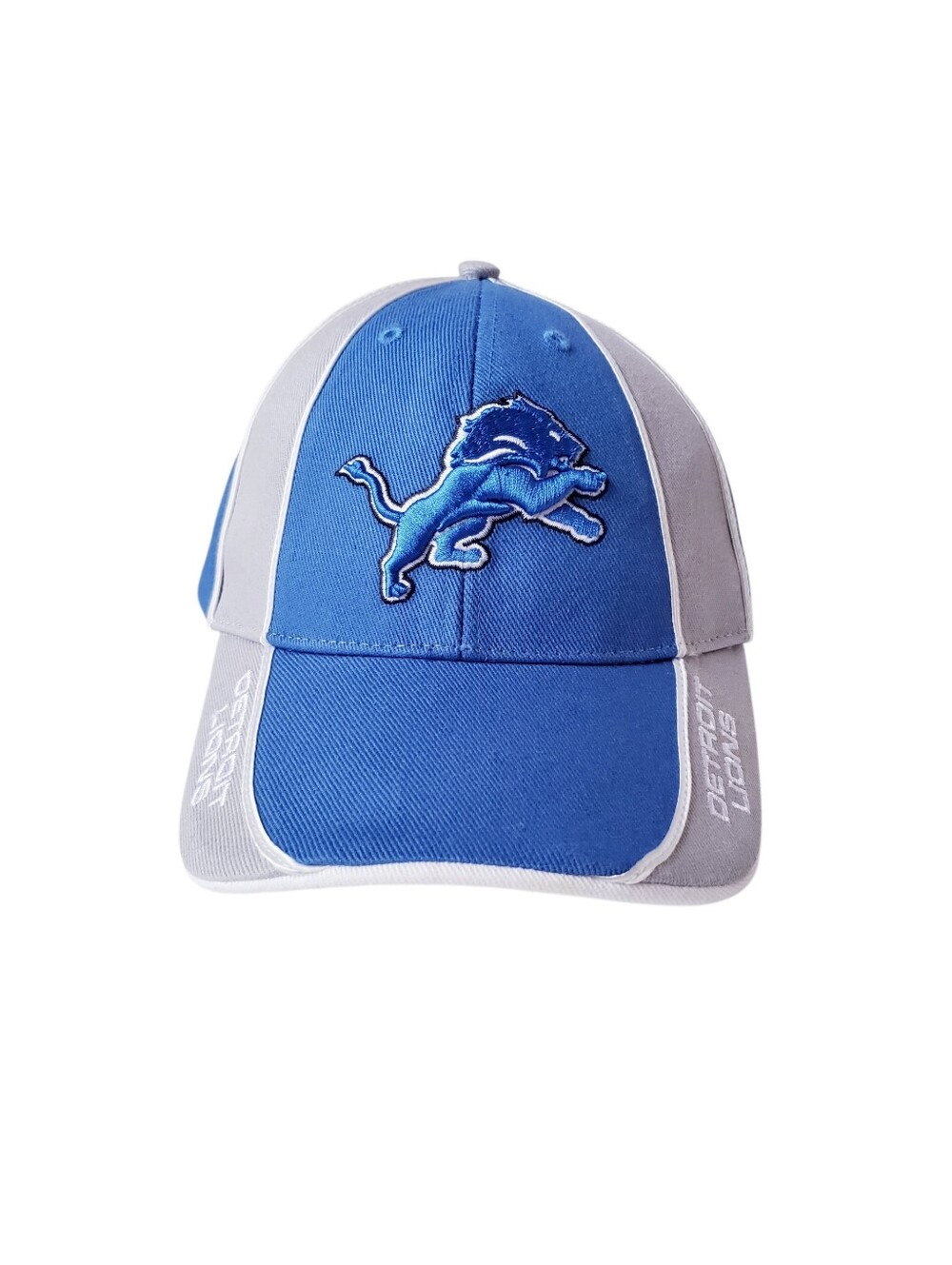 Detroit Lions NFL Team Apparel Adjustable Hat Cap Blue Gray One Size